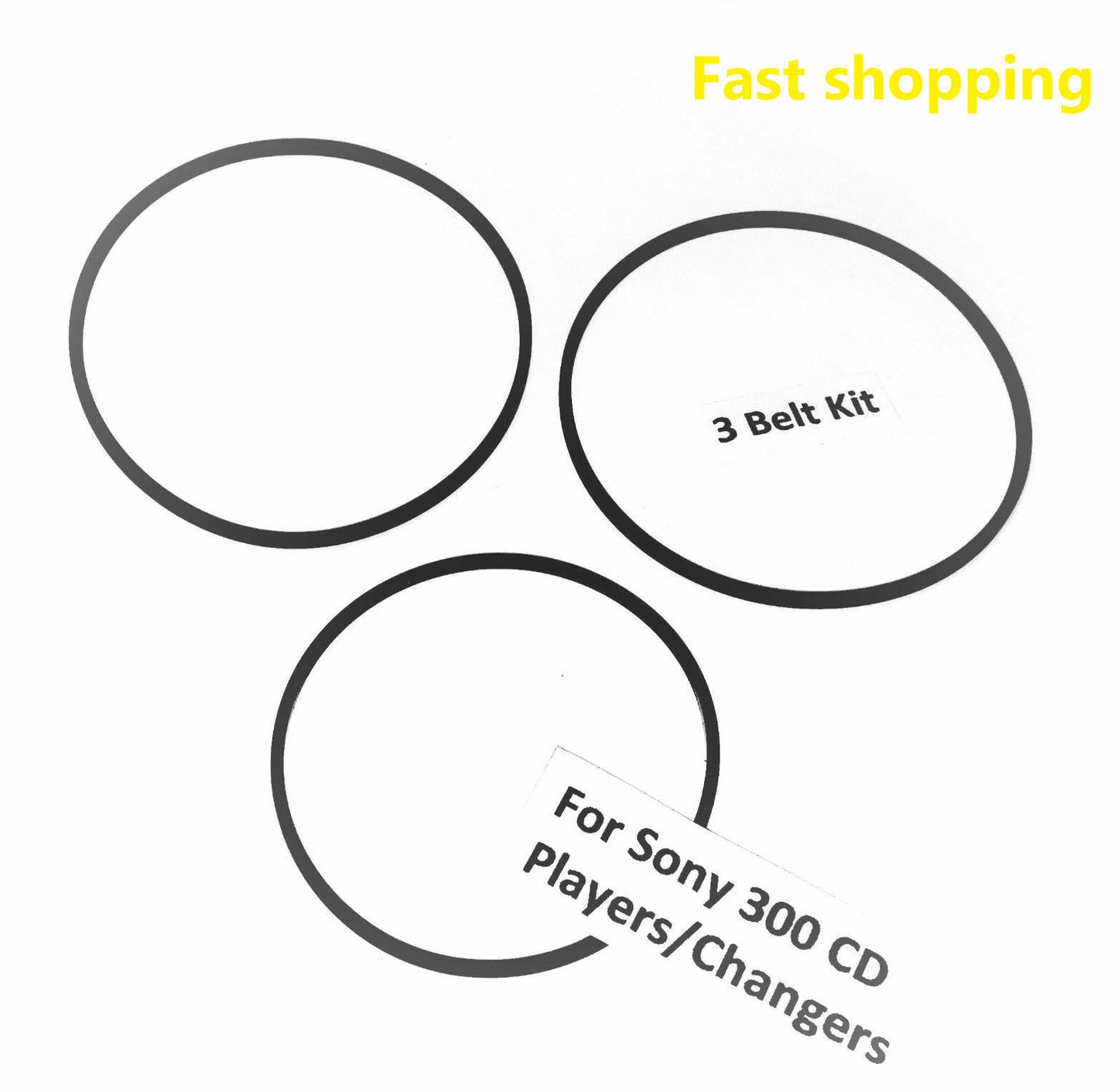 New 3pcs Belts for SONY CDP-CX300/CX350/CX355 DVP-CX777ES/CX985V CD Player US