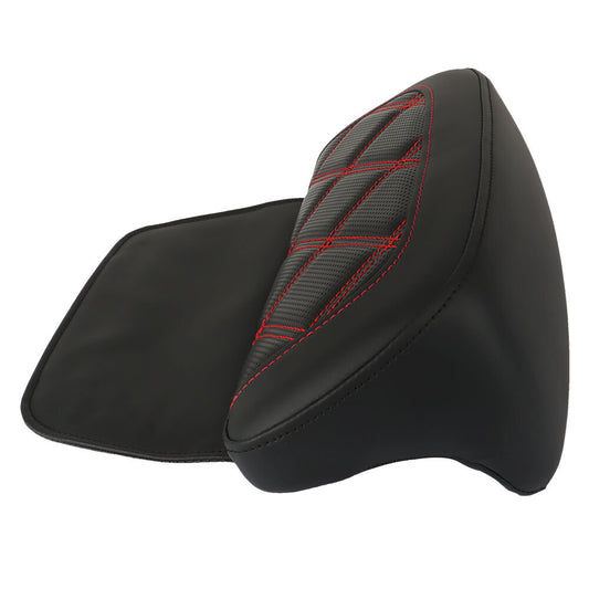 Solid Spare Backrest Pad Red Stitching For Glide Street Road Glide Road King 2009-UP USA