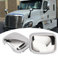 For 2008-2017 Freightliner Cascadia Chrome Hood Mirrors Cover LH RH Pair