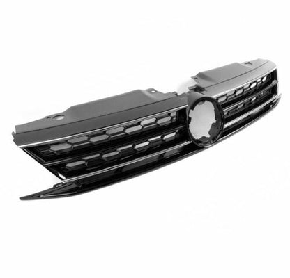 FiIT 2015-2018 VW MK6 JETTA MESH HEX HONEYCOMB UPPER GRILLE GRILL W/CHROME TRIM