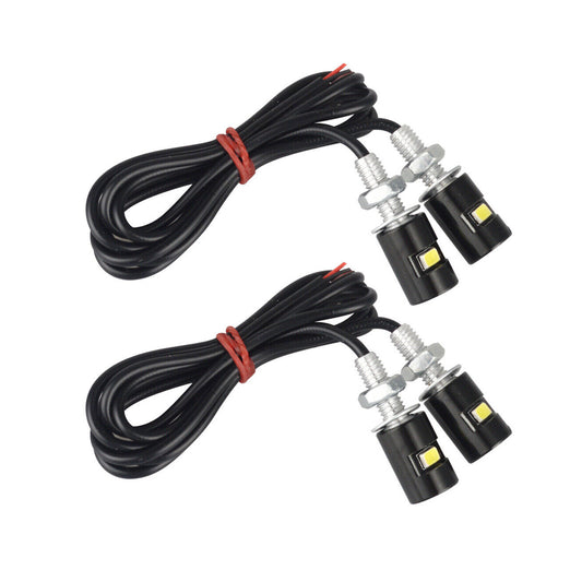 4× Motorcycle Car LED License Plate Light 5630/5730 SMD Screw Bolt Lamp Bulbs US