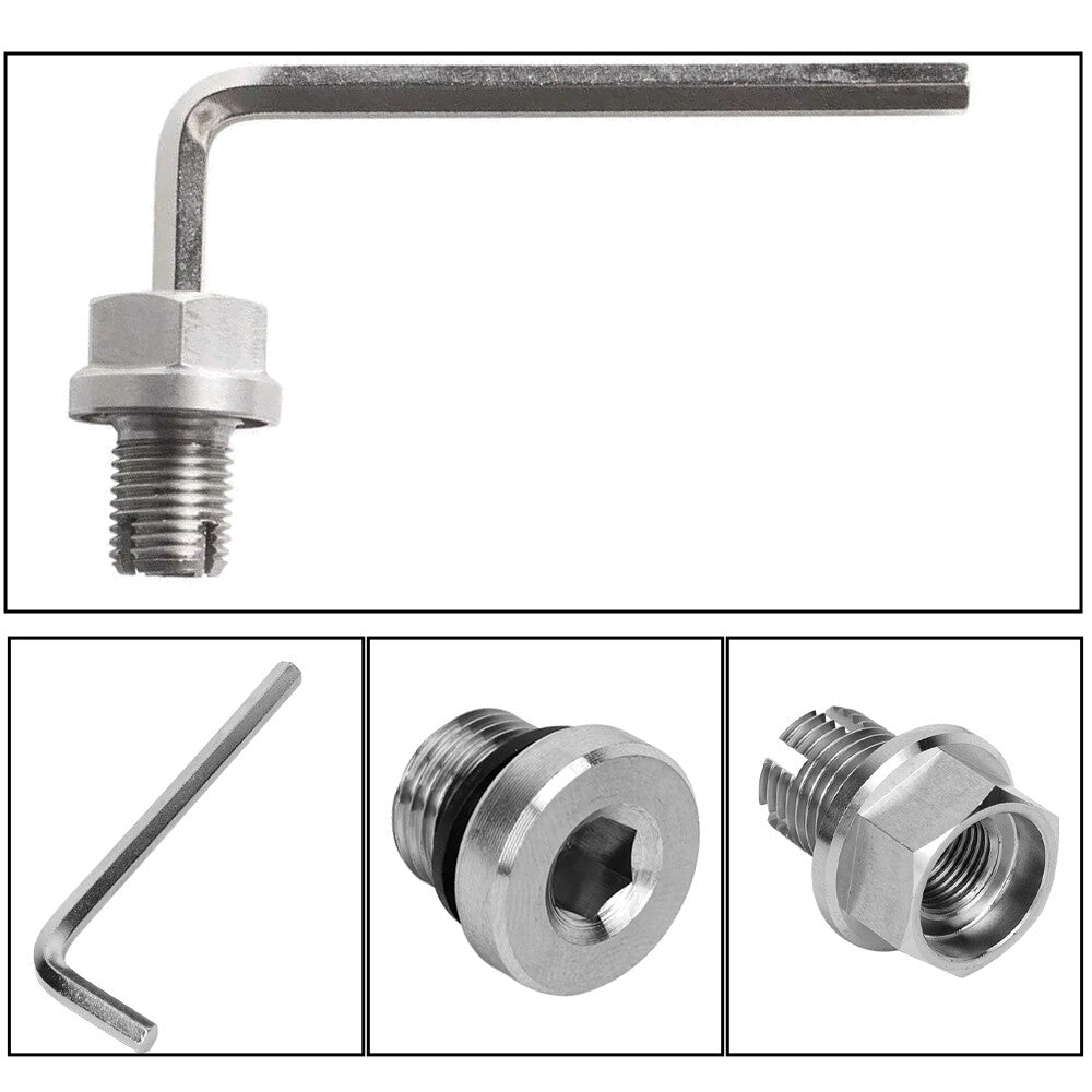 M12.1-1.25x15mm Oil Drain Plug Self-tapping Piggyback Stainless Steel Repair Kit
