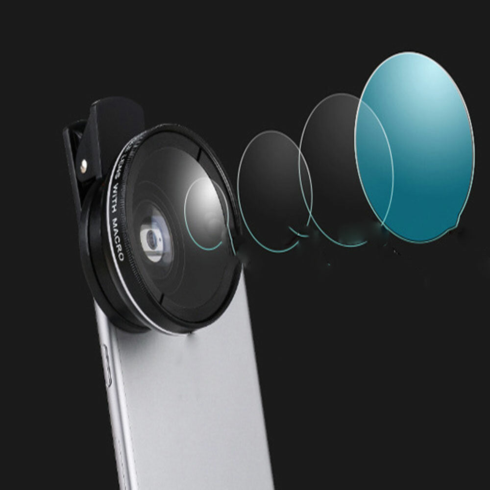 Phone Camera Lens 0.45x HD Wide Angle Lens 15x Macro Lens HD Lentes For iPhone