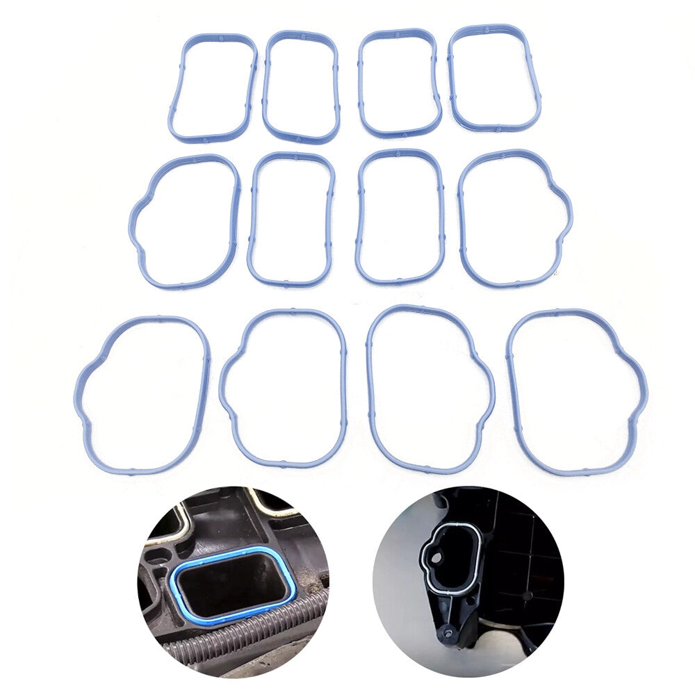 12x Intake Manifold Plenum Lower Upper Gaskets For 2011-2019 Jeep Grand Cherokee