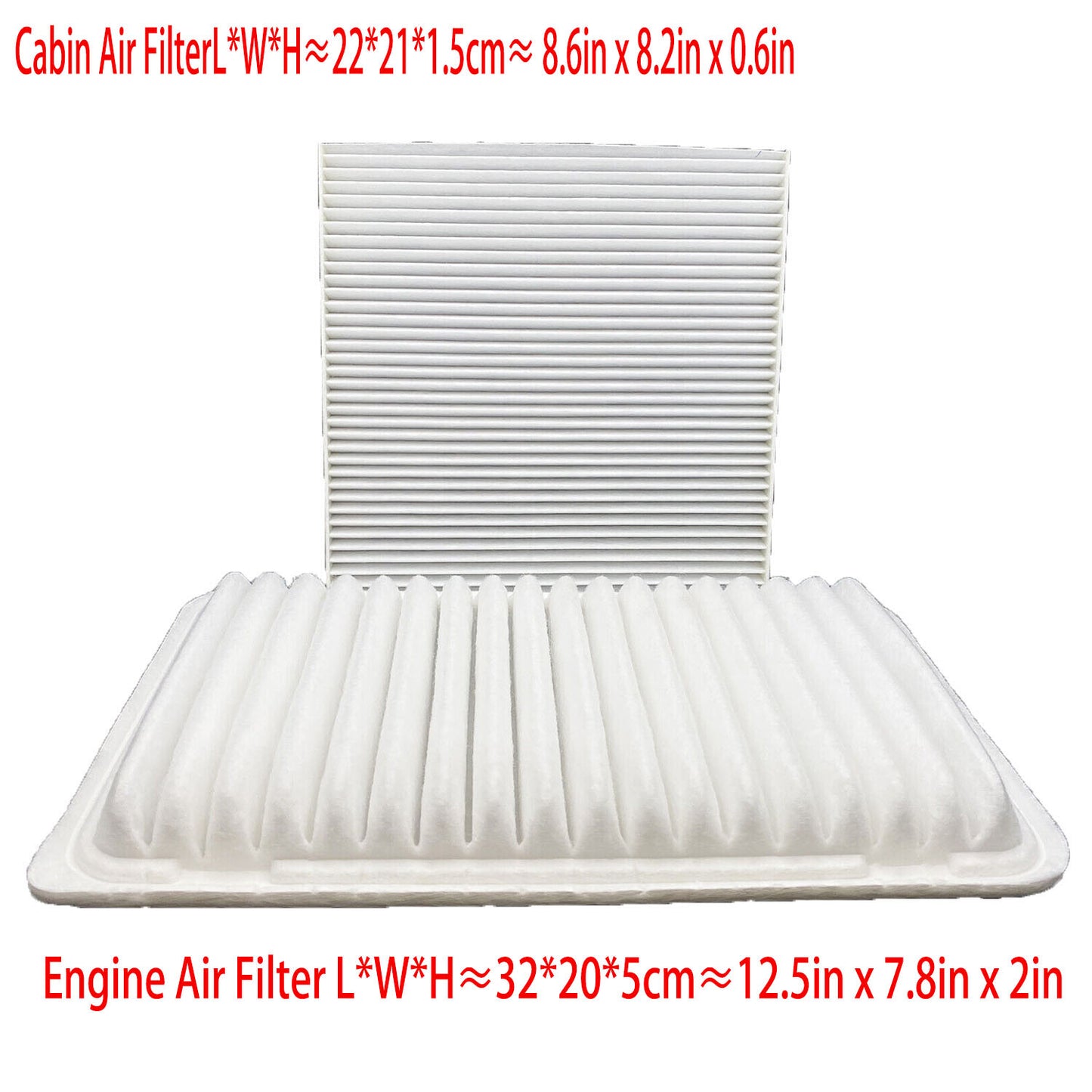 New For 2002-2010 Toyota CAMRY SIENNA SOLARA Engine & Cabin Air Filter Combo Set