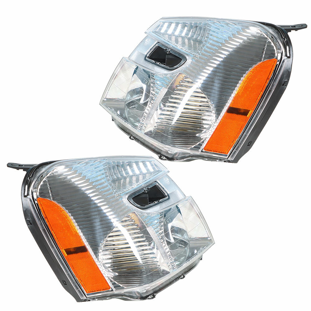 Solid Spare Fit For Chevy Equinox 2005-2009 Headlights Headlamps Replacement Clear Lens