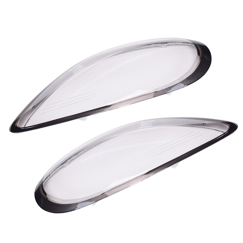 Left + Right Headlight Lens Cover Shell For 2014-2016 Porsche Boxster Cayman 981