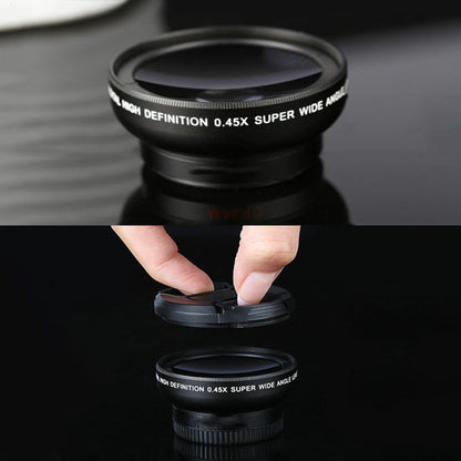 Phone Camera Lens 0.45x HD Wide Angle Lens 15x Macro Lens HD Lentes For iPhone