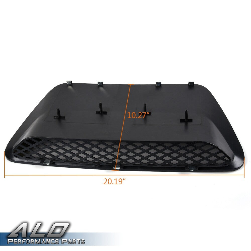 Solid Spare Hood Scoop Molding Bezel 4 Retainer Nuts Fit For 04-05 Dodge Ram 1500 SRT Black