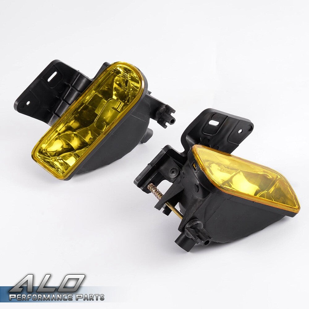 Solid Spare Fit For 99-2002 Chevy Silverado 00-06 Suburban Tahoe Lens Fog Light Lamp Yellow