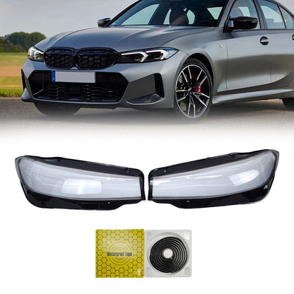 Driver Passenger Headlight Lens Shell Cover For BMW 3 Series G20 G21 2023-2024