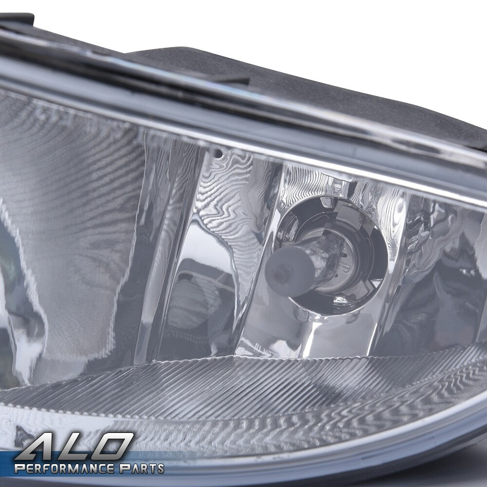 Solid Spare Fit For 04-05 Honda Civic Coupe Sedan 2/4Dr W/Switch Bulbs Clear Lens Fog Lights