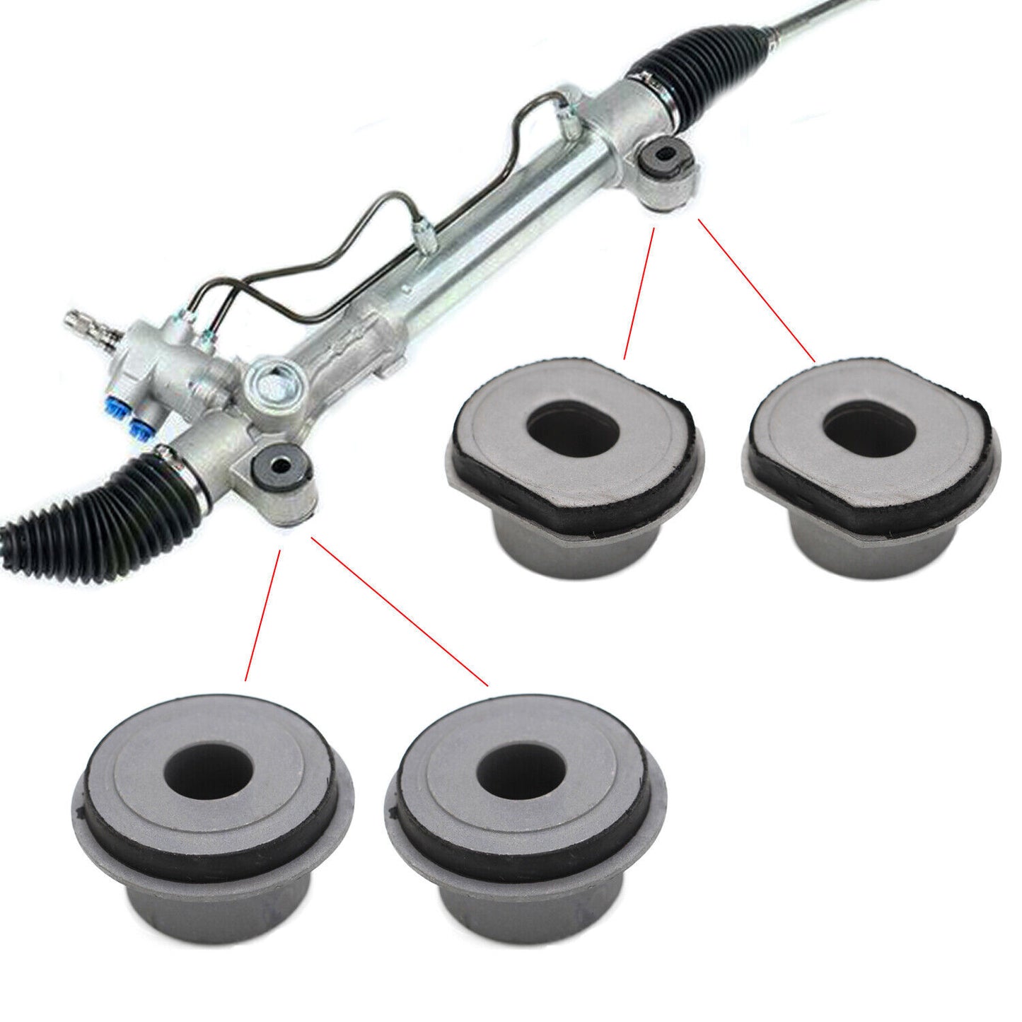New 4pcs Fit For 2004-2005 Toyota RAV4 Rack and Pinion Mounting Bushing Kit
