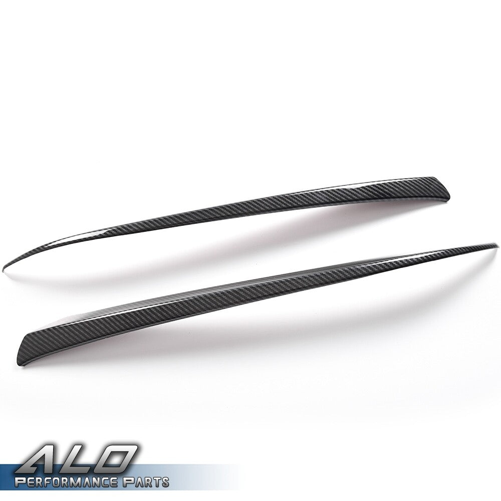 Solid Spare Fit For 2018-2020 Honda Accord Carbon Look Grille Eyelid Overlay Cover Trims