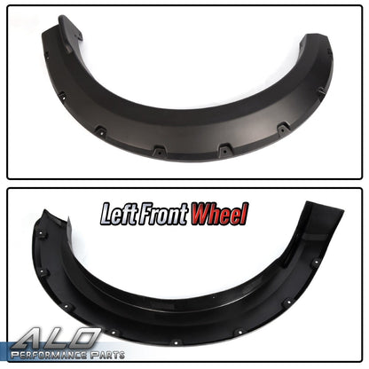 Solid Spare New Fit For Ford F150 2015 2016 2017 Black Pocket-Rivet Wheel Fender Flares