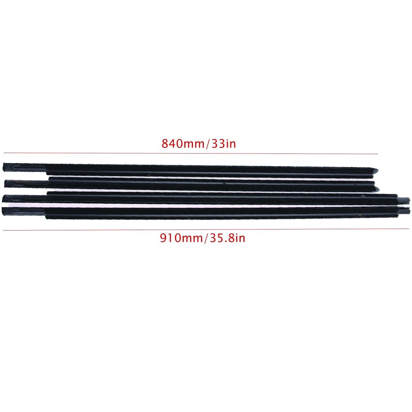 4Pcs Fit For 2009-2021 Ram 1500 2500 3500 4500 5500 Outer Belt Weatherstrip New