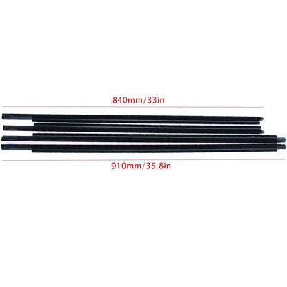 4Pcs Fit For 2009-2021 Ram 1500 2500 3500 4500 5500 Outer Belt Weatherstrip New