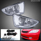 Solid Spare Fit For 04-05 Honda Civic Coupe Sedan 2/4Dr W/Switch Bulbs Clear Lens Fog Lights