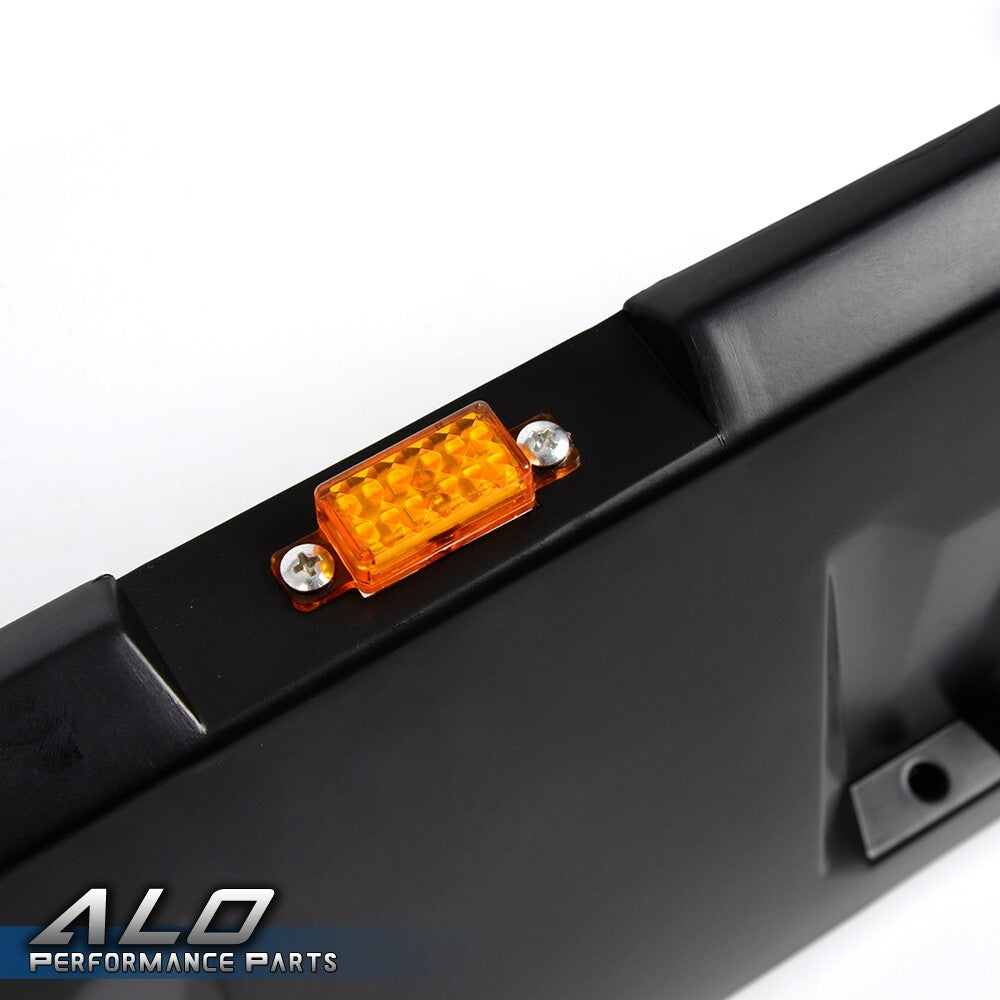 Solid Spare FIT FOR 07-18 JEEP WRANGLER JK POCKET RIVET STYLE FENDER FLARES W/ LED SIDE