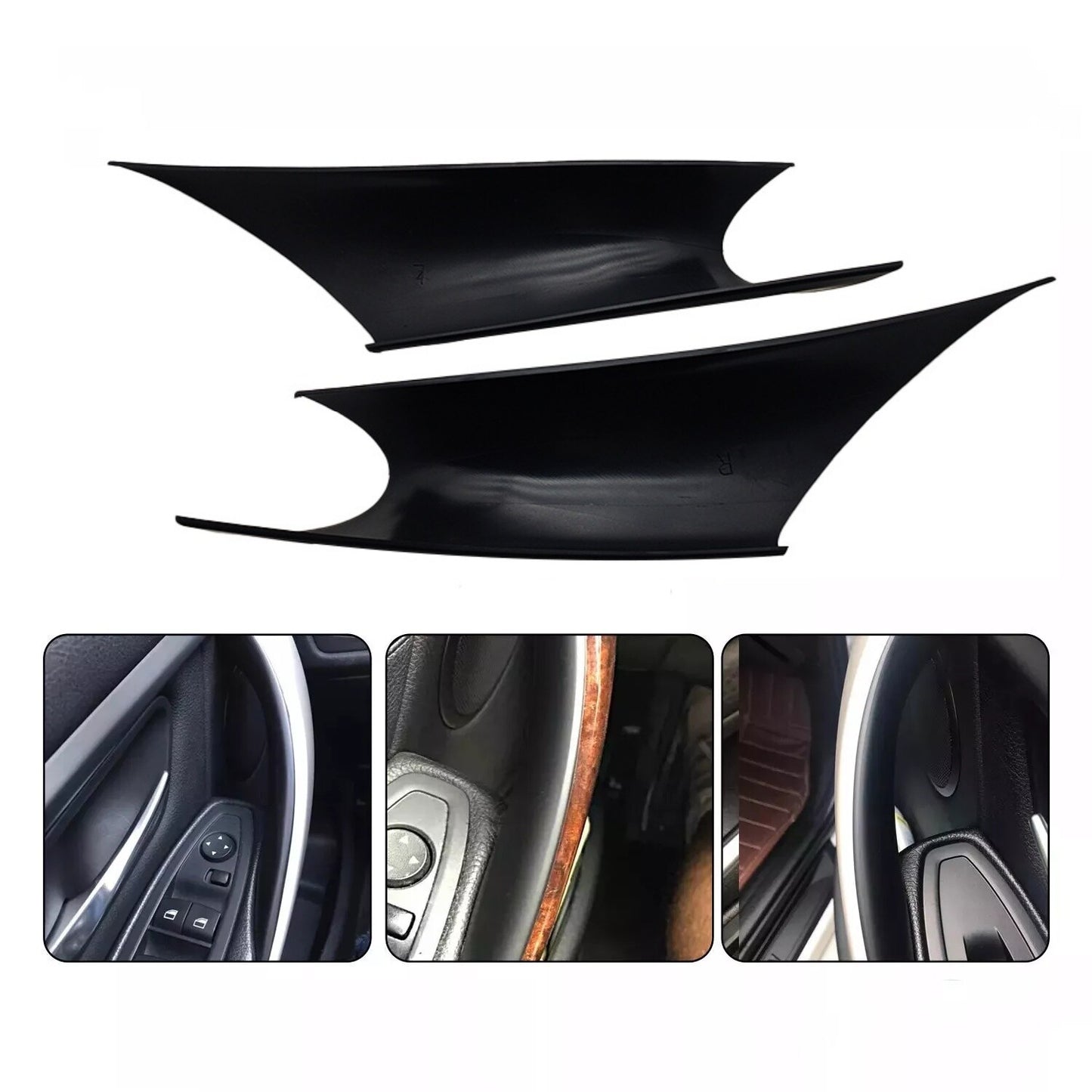 2 PCS Inner Door Handle Inside Cover Protect Case For BMW 3/4 Series F30 F35 F34