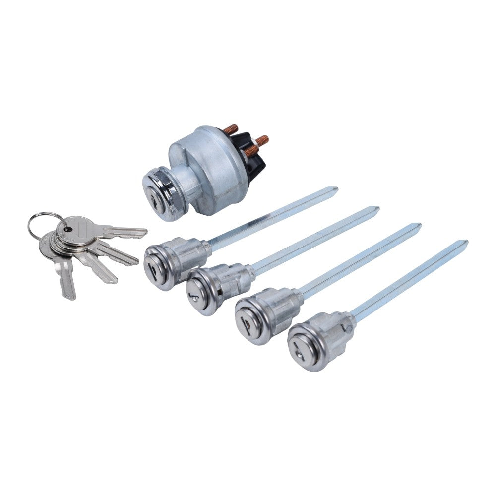 5Pcs Door Lock Cylinder Set with 4 Keys For Mack R-Series Truck 1967-2005