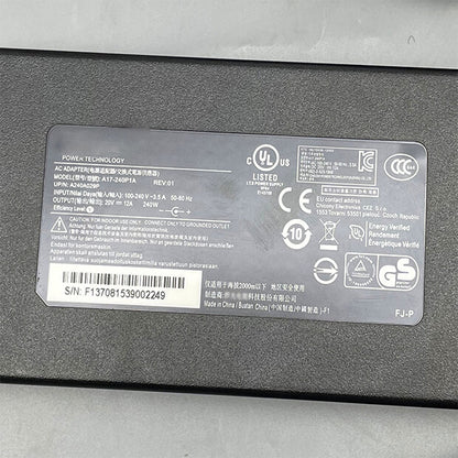 For MSI Crosshair 16 A13VGK-815US AC Adapter A20-240P2A A17-240P1A 4.5*3.0 240W