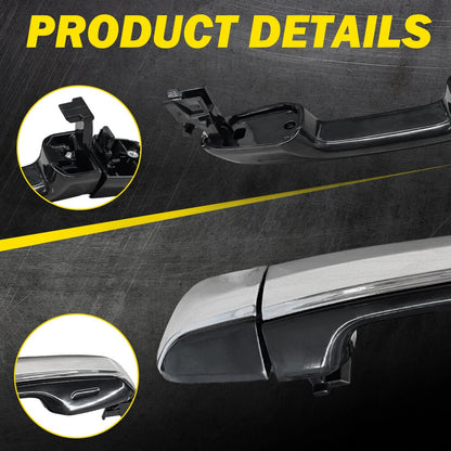 Rear Left and Right Outside Door Handle Black+Chrome For 2010-2021 Lexus GX460