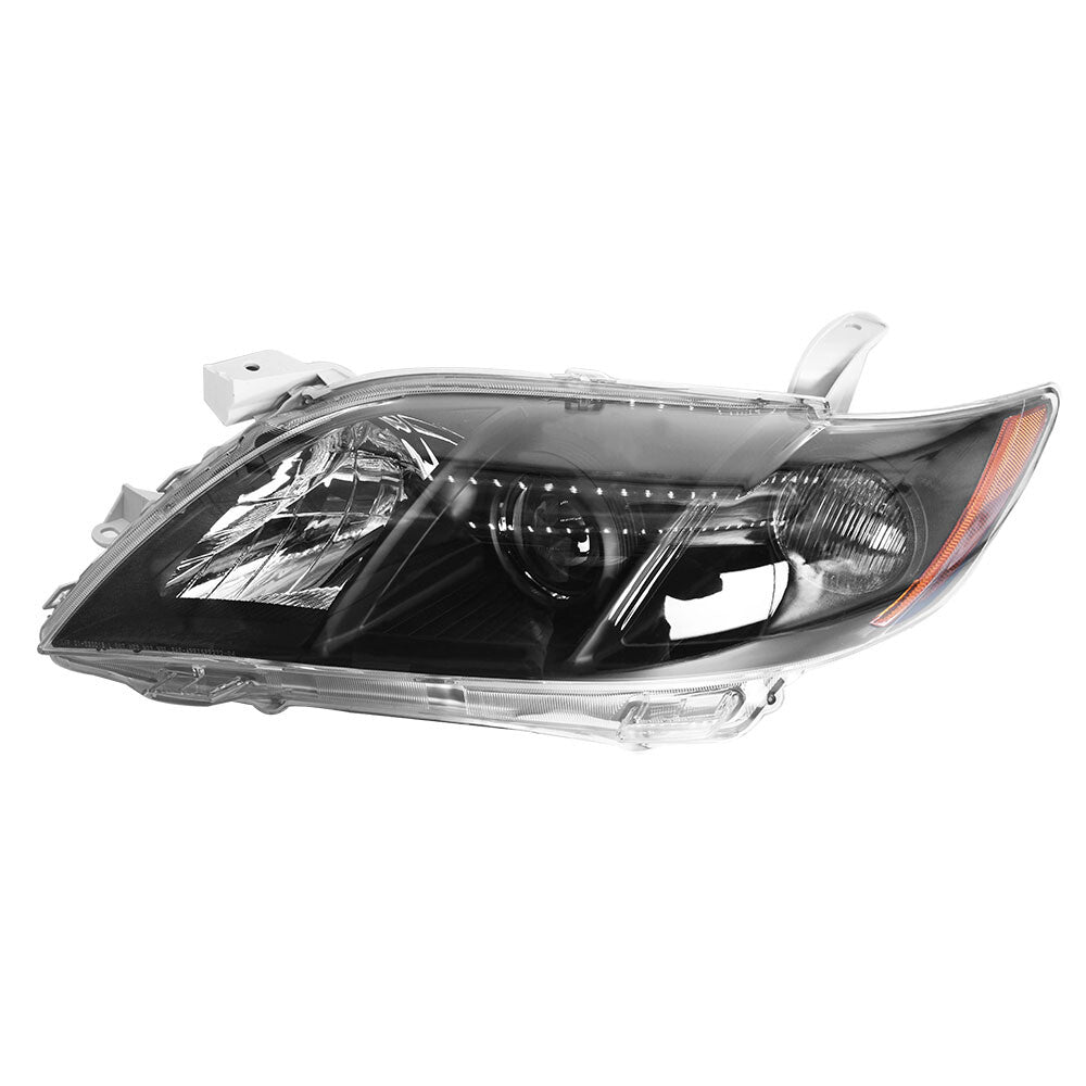 Solid Spare Fit For Toyota Camry 2007-2009 Black Clear Housing Projector Headlight Set L+R