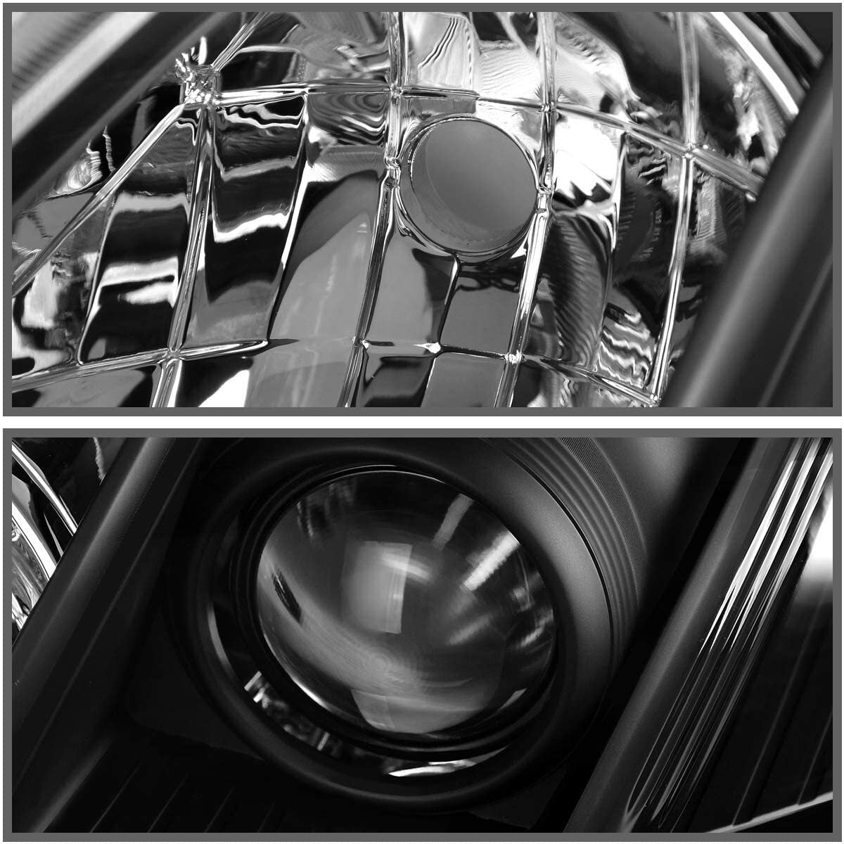 Solid Spare Fit For Toyota Camry 2007-2009 Black Clear Housing Projector Headlight Set L+R