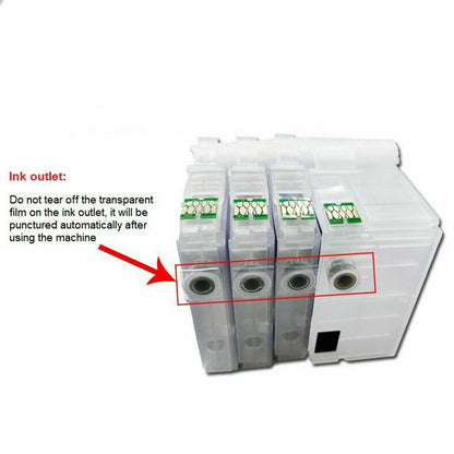 Printers 4-Color Refillable ink cartridges For Epson WorkForce 7610 7710 7210