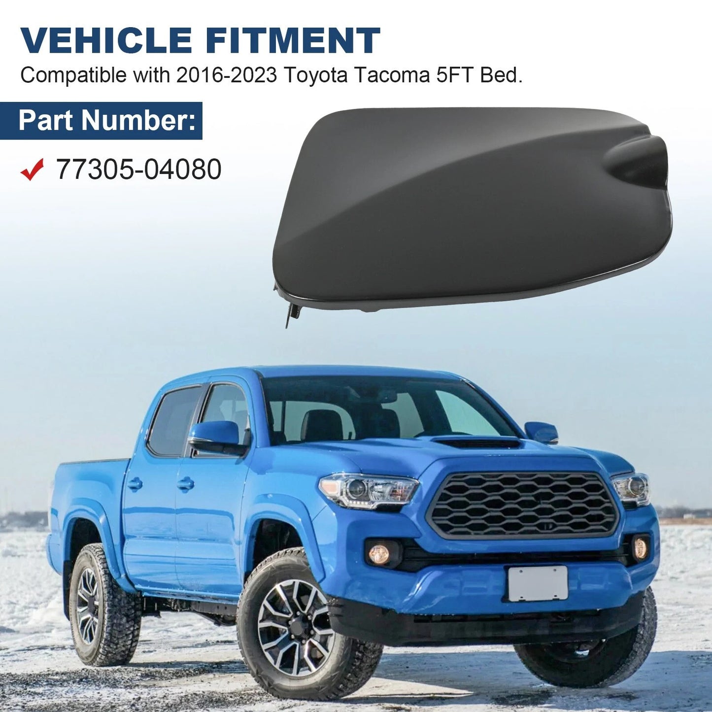 FUEL GAS DOOR LID For TOYOTA 2016-23 TACOMA 77305-04080 5FT BED NEW