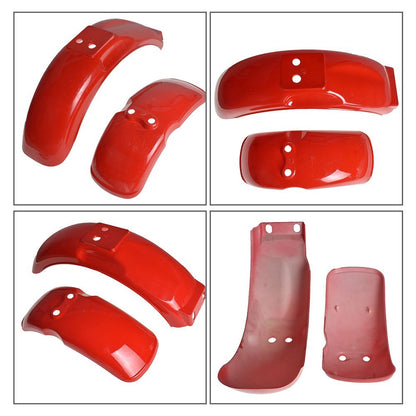 Solid Spare For Honda Mini Trail Z50 Z50A Z50J Z50R Plastic Fender Front & Rear Wheel Red