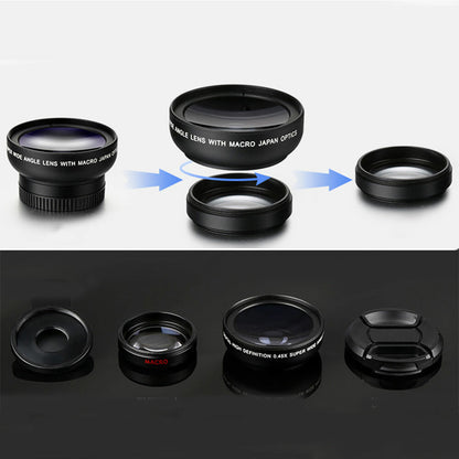 Phone Camera Lens 0.45x HD Wide Angle Lens 15x Macro Lens HD Lentes For iPhone