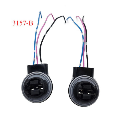 2x 3157 4157 Bulb Socket Brake Turn Signal Light Harness Wire Plug Connector