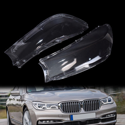 For BMW 7 Series 740i 750i G11 G12 2016 17-2019  Pair Headlight Lens Clear Cover