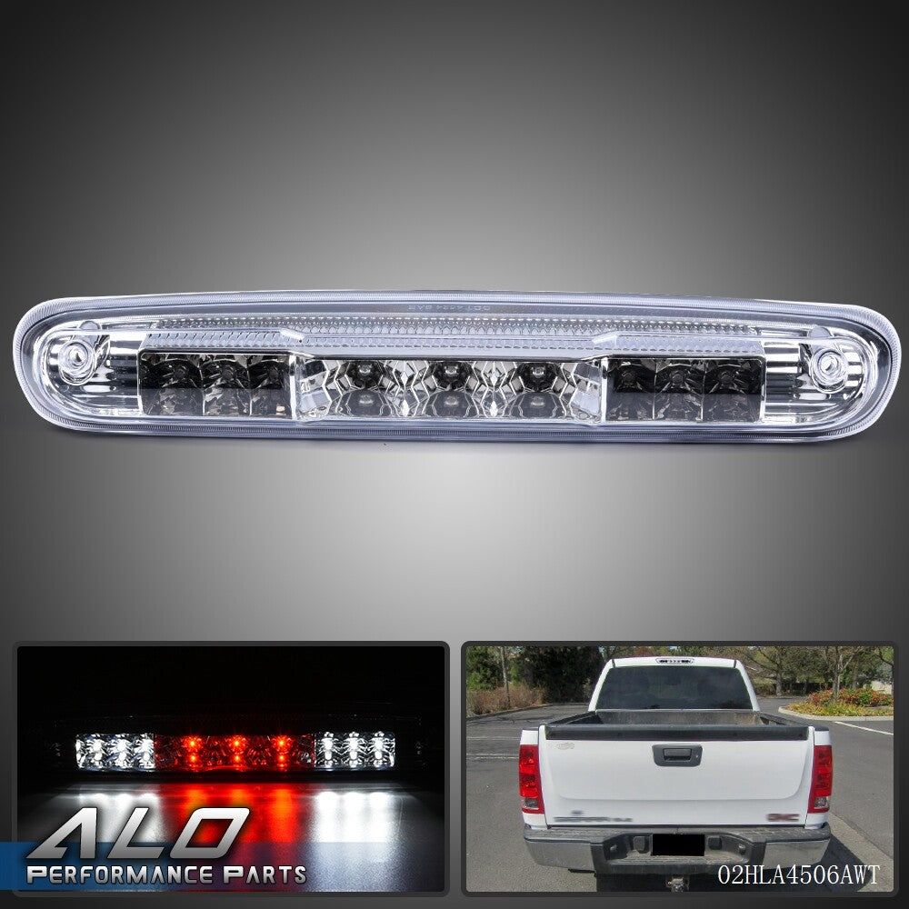 Solid Spare Clear Third 3rd LED Brake Light Cargo Lamp Fit For 07-13 Silverado GMC Sierra