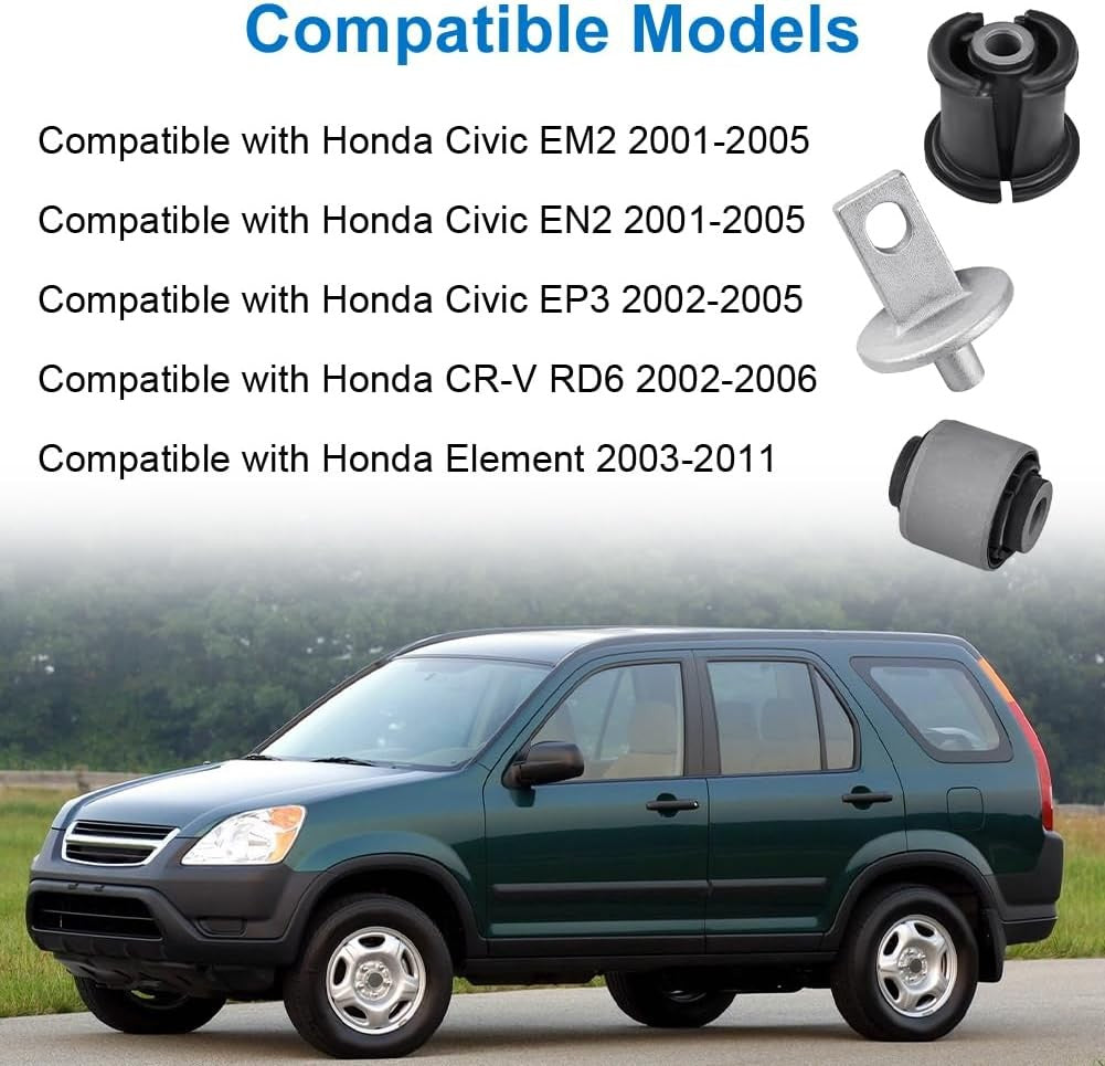 2set For Honda CR-V CRV 2002-2006 Rear Control Trailing Arm Axle Bushes Bushings