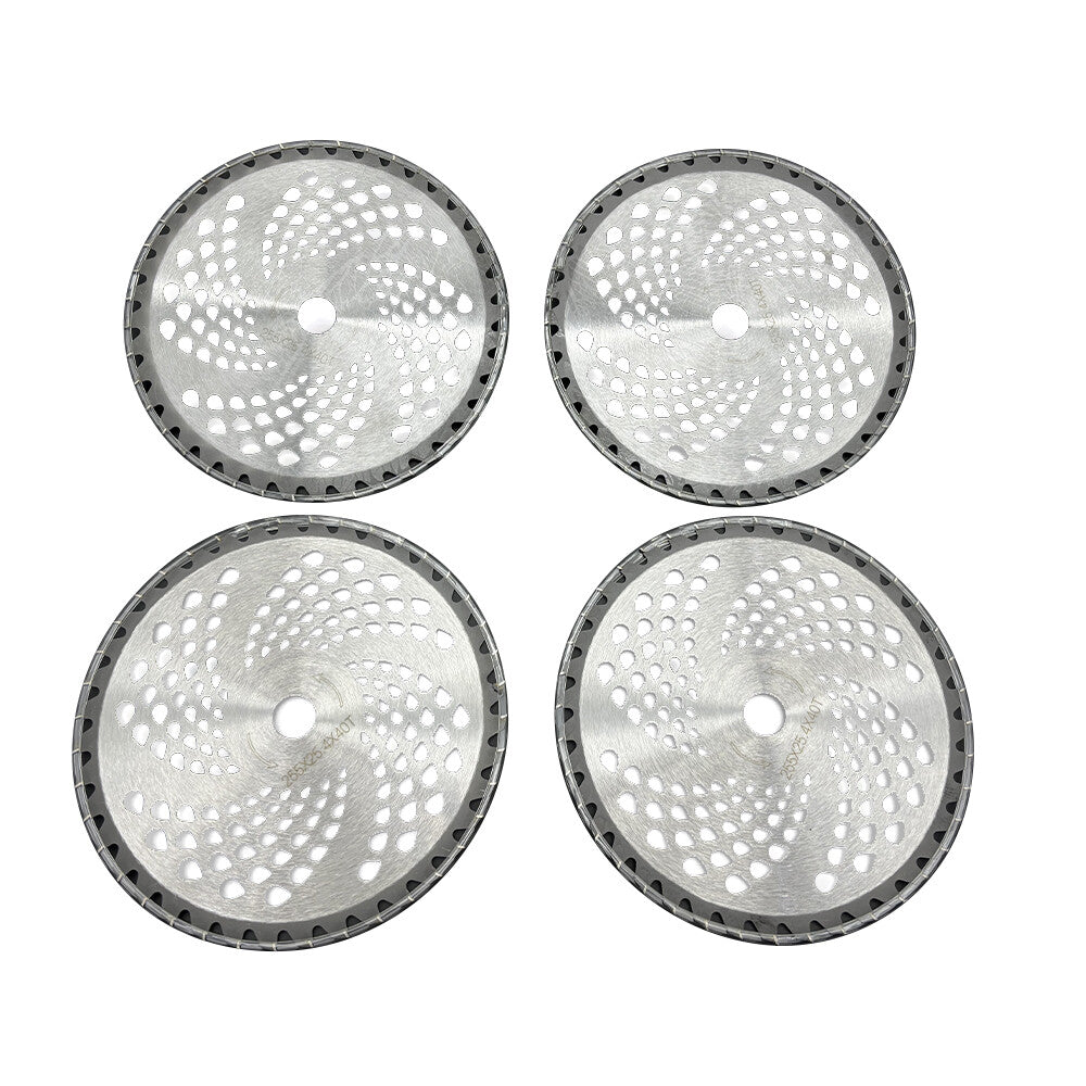 4 Pack Carbide Tip Brush Blades 10" x 40T Brush Cutter Blade Weed Eater Trimmer