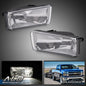 Solid Spare Fit For 2007-2015 Chevy Silverado Tahoe Clear Lens Front Bumper Fog Light Lamps
