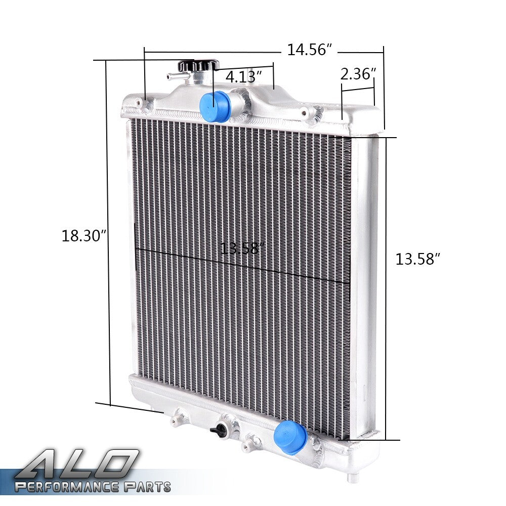 Solid Spare 42mm 2 Row Radiator Fit For 92-00 Honda Civic D15/16 EG/EK +Silicone Hose