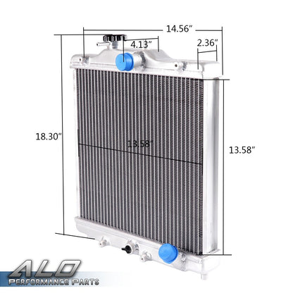 Solid Spare 42mm 2 Row Radiator Fit For 92-00 Honda Civic D15/16 EG/EK +Silicone Hose