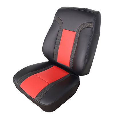 For 2010 -2014 Ford F150 Raptor SVT Black & Red Syn. Driver Leather Seat Cover