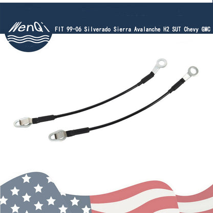 For 99-06 Silverado Sierra Avalanche H2 SUT Chevy GMC Pair Tailgate Cable Strap