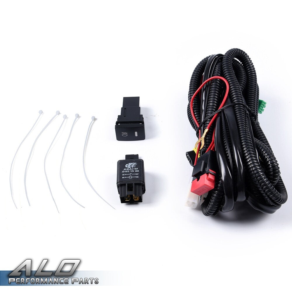 Solid Spare Fit For 11-2017 Toyota Sienna H11 Bulb Bumper Driving Fog Light W/ Switch+Wiring