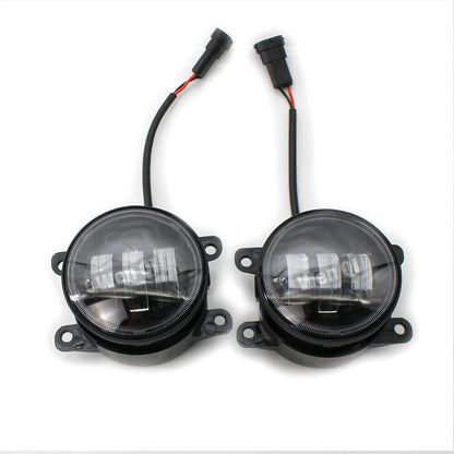 For Honda Nissan Subaru White/Yellow Dual Color 9W LED Fog Lights Lamps