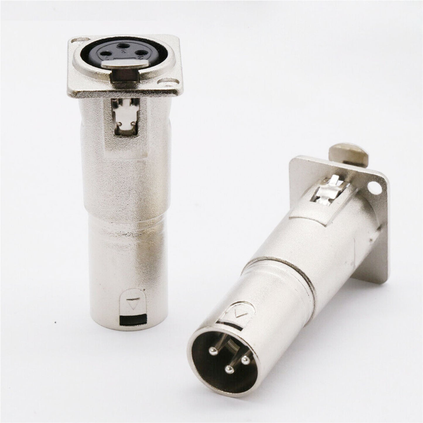 4x 3Pin XLR Female To Male Audio Pass Through Feed Panel Mount Connector Adapter