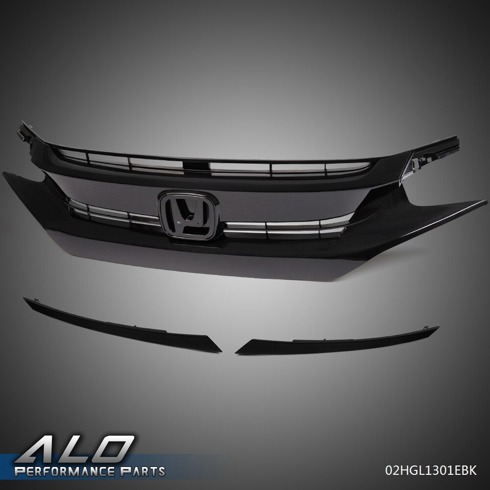 Solid Spare Fit For 2016-2018 Honda Civic Front Hood Grille Mesh Grille Factory Style New