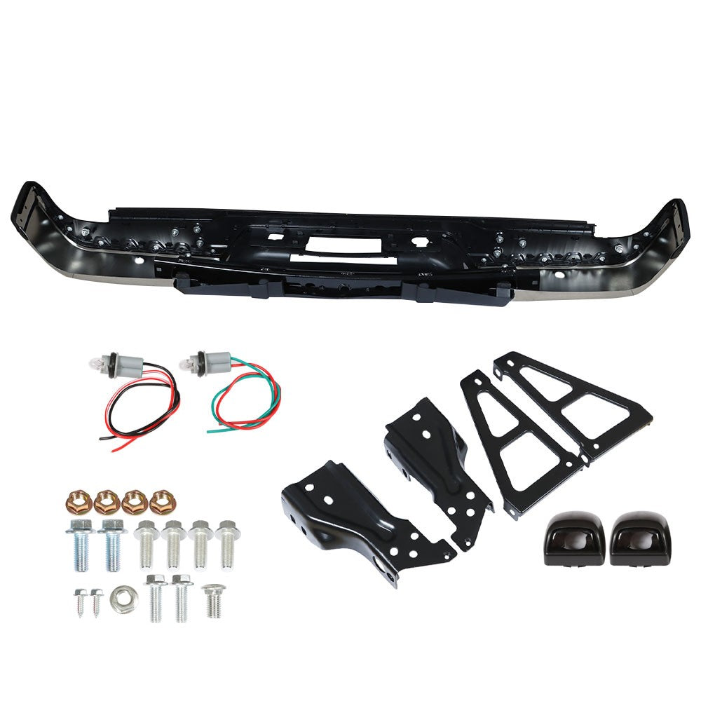 Solid Spare Rear Bumper Assembly For 07-13 Chevy Silverado GMC Sierra 1500 Chrome GM1103148