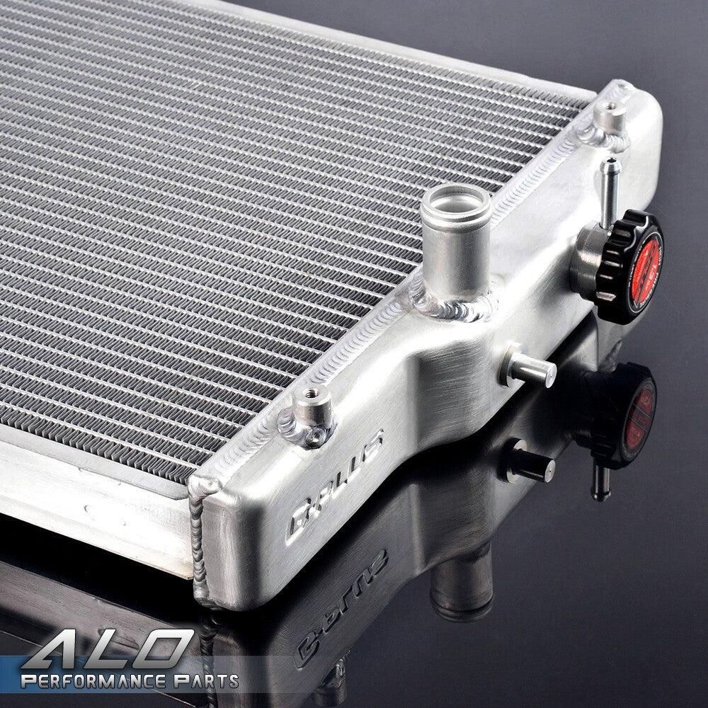 Solid Spare 42mm 2 Row Radiator Fit For 92-00 Honda Civic D15/16 EG/EK +Silicone Hose