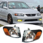 Fit 2001 2002 Toyota Corolla LE CE JDM Black Housing Corner Signal Lights Lamps